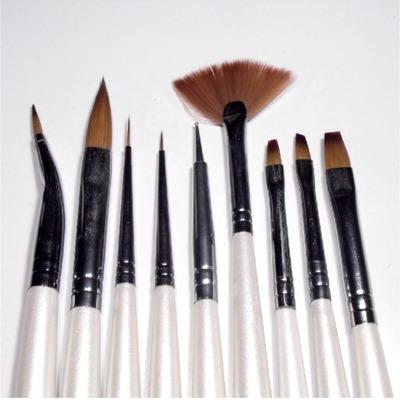 9 Gel Nail Brushes Full Set