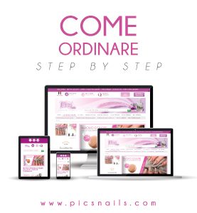 Banner Come Ordinare i Prodotti per Unghie e Nail Art direttamente online