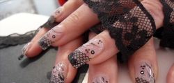 Black Lace Nail Art