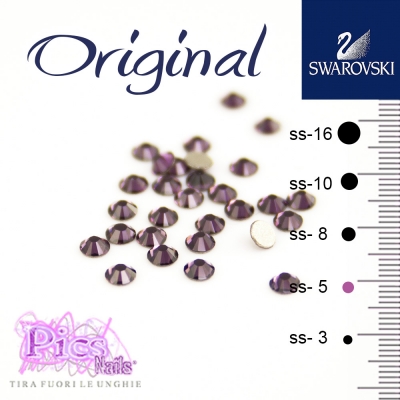 Brillantini Unghie Swarovski Amethyst 1,7 mm 50 Pz SS-5