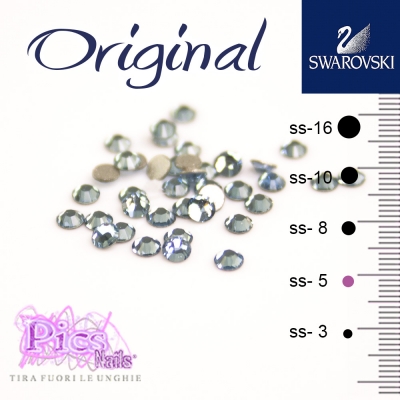 Brillantini Unghie Swarovski Aquamarine 1,7 mm 50 Pz SS-5