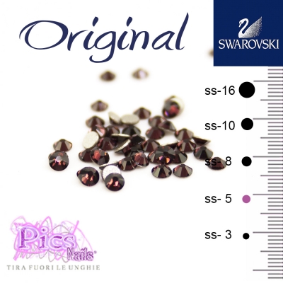 Brillantini Unghie Swarovski Burgundy 1,7 mm 50 Pz SS-5