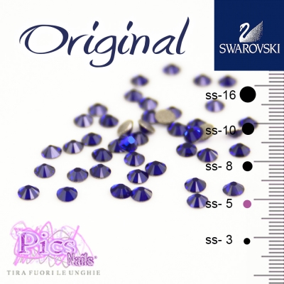 Brillantini Unghie Swarovski Cobalt 1,7 mm 50 Pz SS-5