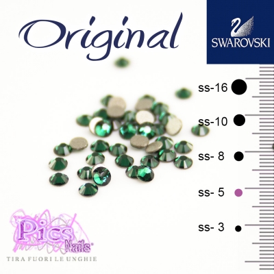 Brillantini Unghie Swarovski Emerald 1,7 mm 50 Pz SS-5