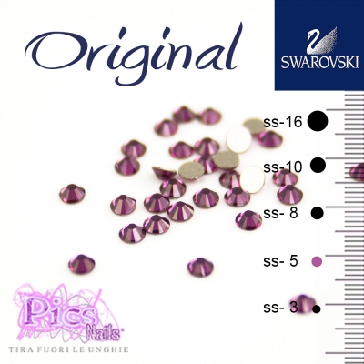 Brillantini Unghie Swarovski Fuchsia 1,7 mm 50 Pz SS-5