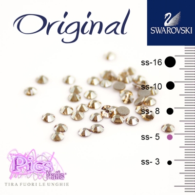 Brillantini Unghie Swarovski Golden Shadow 1,7 mm 50 Pz SS-5