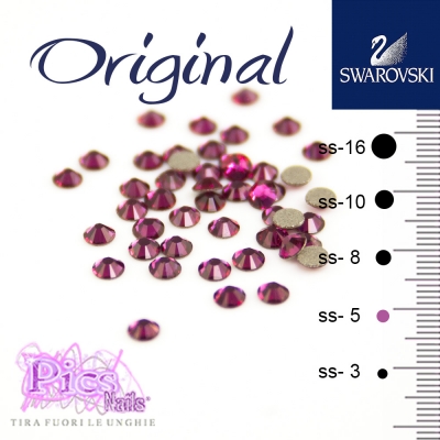 Brillantini Unghie Swarovski Rubino 1,7 mm 50 Pz SS-5