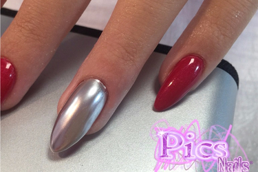 Red Chrome Nail Powder How to Apply? Magic Red Mirror Powder Nails