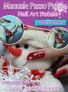 copertina manuale nail art natale palline