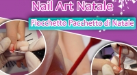 copertina manuale nail art natalizia con fiocchetto pacchetto regalo di natale