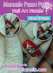 copertina manuale nail art natalizie albero di natale pics nails