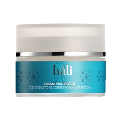 Crema Idratante Viso Notte Naturale Hali Eudermica 50 ml crema notte naturale made in sardegna con corbezzolo