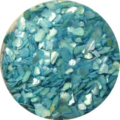 Crushed Shell Nail Light Blue