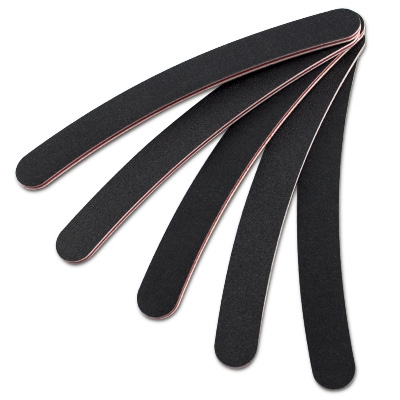 Curved Nail File Black Grit 100-180