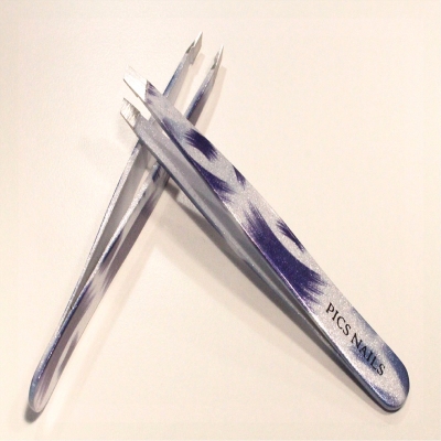 Eyebrows Tweezers Purple Deluxe