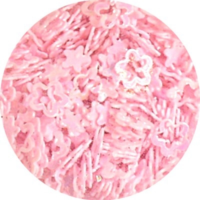 Flowers Hole Glitter Pink