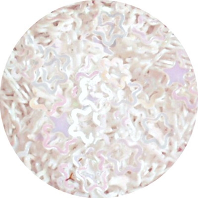 Flowers Hole Glitter White