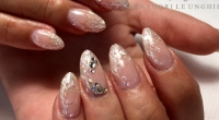 French Glitter Nail Art