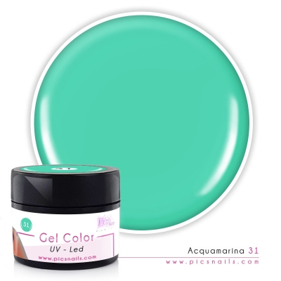 Gel Color Acquamarina Laccato 31 - Premium Quality