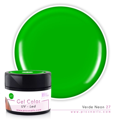 Gel Color Verde Neon 27 - Premium Quality