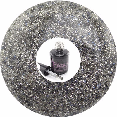 Gel Nail Polish Glitter Charcoal Grey 112 10 ML