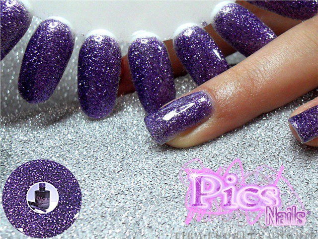 Gel Nail Polish Glitter Purple