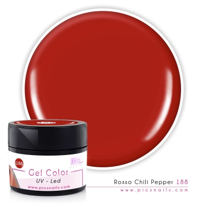 Gel Nails Color Red Chili Pepper 188 - Premium Quality