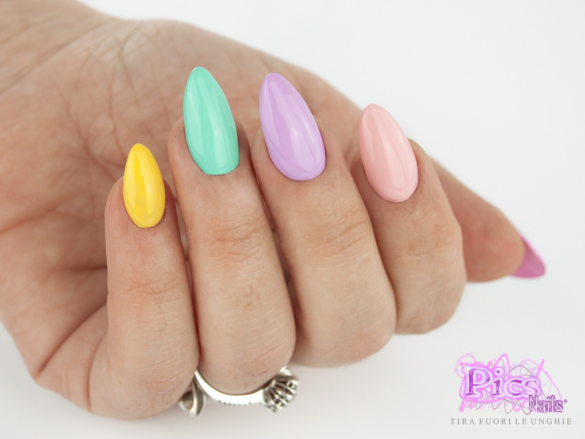 3. Rainbow Gel Nails - wide 5