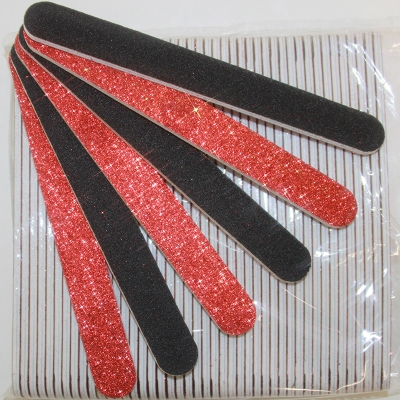 Glitter Nail File Red 240