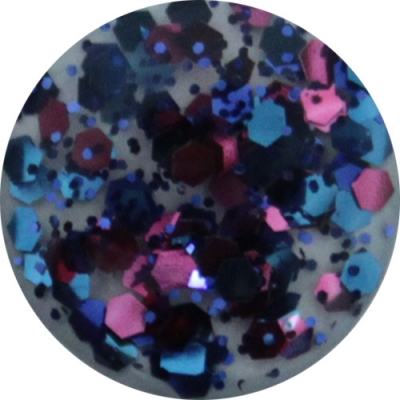 Glitter Nail Polish Mix Fuchsia Pale-Blue Purple 104