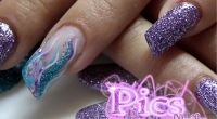 Glitter Nail Purple