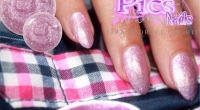 Glitter Nails Lilac Pink