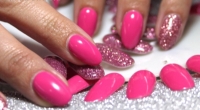 Glitter Pink Nails