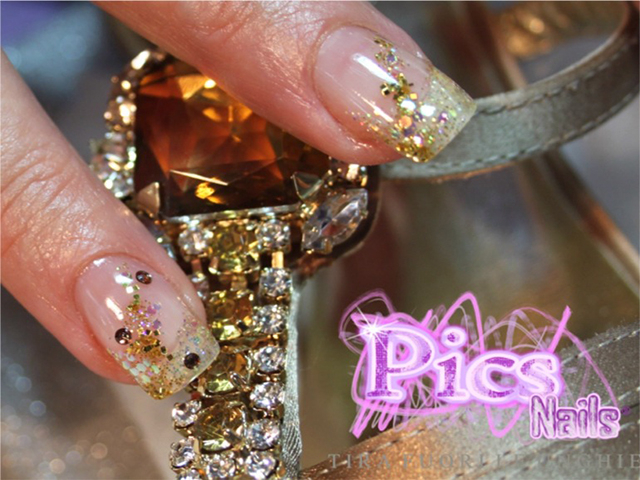 Golden Marble Nail Art Design - wide 5