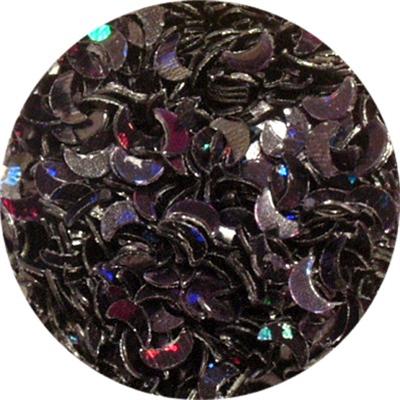 Half-Moon Glitter Black Holographic