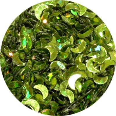 Half-Moon Glitter Green Holographic