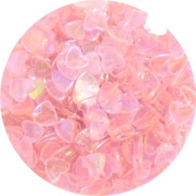 Hearts Nail Glitter Pink