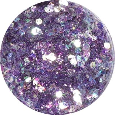 Hexagon Glitter Nails Dark Purple