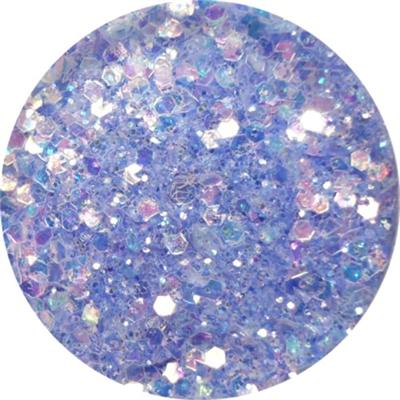Hexagon Glitter Nails Pale-Blue