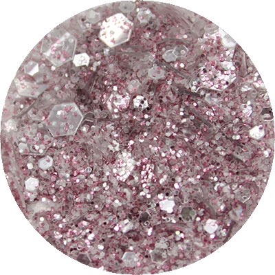 Hexagon Glitter Nails Pink Plus