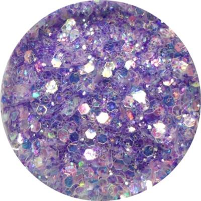Hexagon Glitter Nails Purple