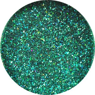 Holographic Glitter Nails Turquoise