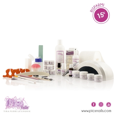 Kit Ricostruzione Unghie Gel Professionale con Lampada