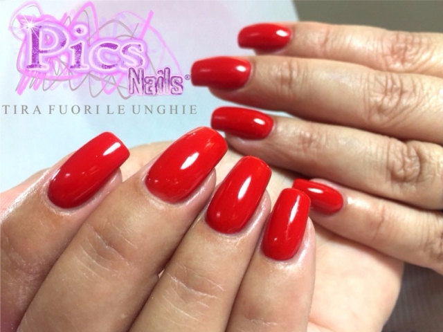 Lacquered Red Nails