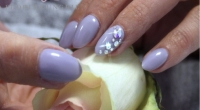 Lilac Grey Nails