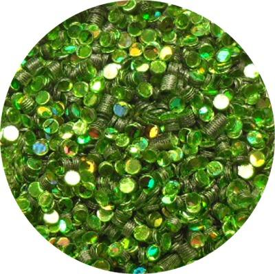 Little Rounds Glitter Light Green Holographic