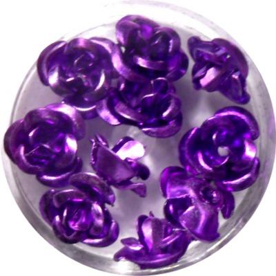 Nail 3D Flowers Purple
