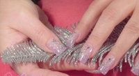 Unghie Decorate Nail Art con French Lilla