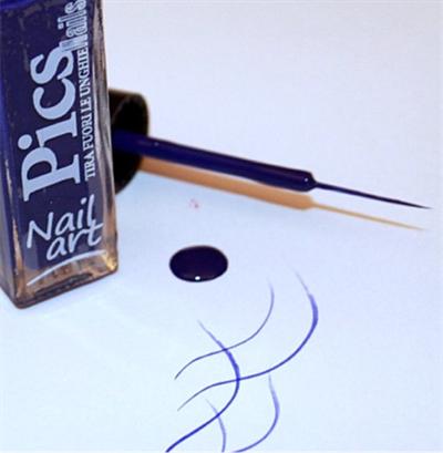 Nail Art Polish Purple Blue 06
