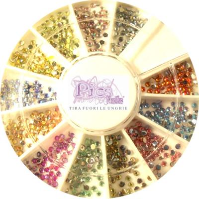 Nail Art Strass Round 1 mm AB